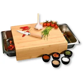 KESPER Schneidebrett-Set Bambus 3-tlg. 35 x 29 x 9,5 cm Braun