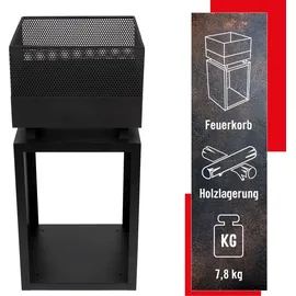 BBQ Collection Feuertonne Ø 85 cm Schwarz