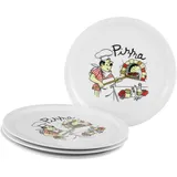 CreaTable Milano Pizzabäcker Pizzateller 30 cm 4er Set