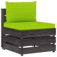 vidaXL Modulares Mittelsofa grau/hellgrün