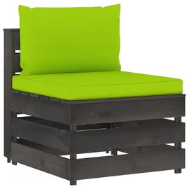 vidaXL Modulares Mittelsofa grau/hellgrün