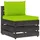 vidaXL Modulares Mittelsofa grau/hellgrün