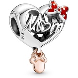 Pandora x DISNEY Charm "Minnie Maus Mama Herz" Silber rosévergoldet 781142C01