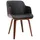 miliboo Design-Stuhl in Schwarz und Walnuss LUCIEN