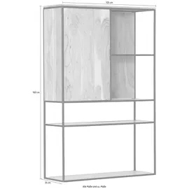 GUTMANN FACTORY Vitrine Porto 105 x 35 x 160 cm Schwarz
