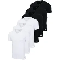 adidas T-Shirt V-Neck Shirt schwarz/weiß M