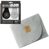 Cloby Bundle aus Leather Clips + Cloby Sun Protection Blanket, Cloby Clip: Black/Grey, Cloby Farben: Peachy Summer