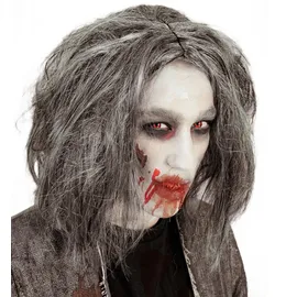 Fries FASCHING 35688 Zombie Mara Perücke grau Langhaar Halloween NEU/OVP