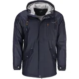 Dry Fashion Herren Regenjacke Bergen - Herrenjacke Regenmantel Männer Jacke Gefüttert Winddicht Wasserdicht in Navy Größe XL - XL