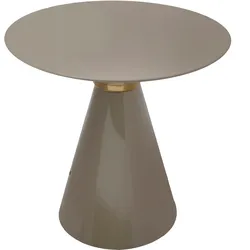 Beistelltisch KAYOOM "Art Deco 325, Abstelltisch aus Metall,funktional und stabil", grau (taupe, taupe, taupe), B:46,5cm H:40cm T:46,5cm, 100% Eisen, Tische, Dekorativ, glanzvolle Lackierung, stilvolles Gestell