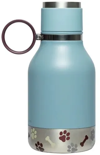Stainless Steel Dog Bowl Bottle Blue 975ml
