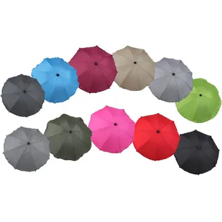 Clamaro 'SUNCOVER' Universal Sonnenschirm Regenschirm für Kinderwagen und Sport Buggy (11 Farben), Babywagen Schirm mit Universal Halterung mit 360° flexiblen Schwanenhals, Rosa 9