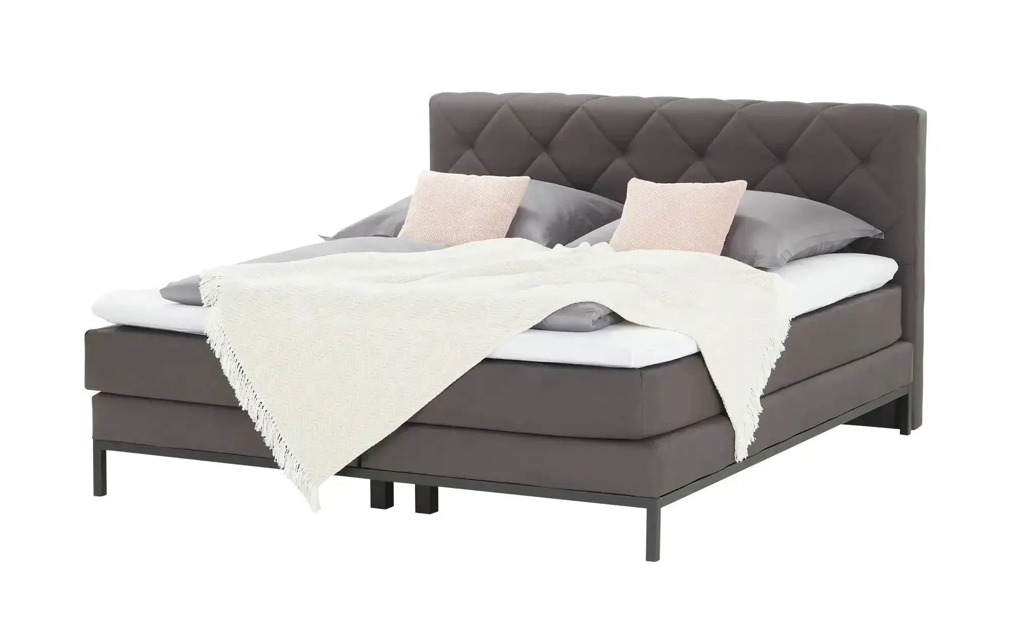 Primo Boxspringbett   ¦ grau ¦ Maße (cm): B: 180 H: 104