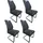 Hti-Living Esszimmerstuhl Freischwinger Polyester dunkelgrau 4er Set