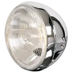 SHIN YO SHIN YO 7 inch koplamp Britse stijl, chroom, zilver