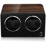 MODALO Uhrenbeweger (Watch Winder) Inspiration MV4 für 2 Uhren Walnuss-Holz Design...