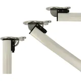 MS Beschläge Ms Beschläge® abklappbares Tischbein 710mm (Weiss)