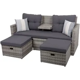 Garden Pleasure Valetta Loungesofa grau/dunkelgrau