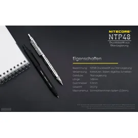 Nitecore NTP 48 Titan Druckbleistift in zwei Farben