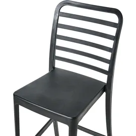 Beliani Barstuhl 2er Set mit Lehne Fußstützen Metallbeine Boho Cassita