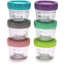 Melii Glass Food Container Aufbewahrungsbox für Lebensmittel 6x118 ml