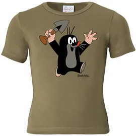 LOGOSHIRT T-Shirt "Der kleine Maulwurf", Mädchen, Gr. 170/176, grün (olivgrün), 100% Baumwolle, bedruckt, normal, Rundhals, Shirts T-Shirt, mit lizenzierten Originaldesign