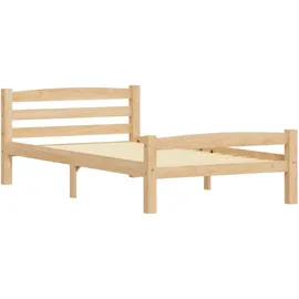 vidaXL Massivholzbett 90 x 200 cm Braun