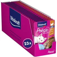 Vitakraft Poesie Delice Sauce, Junior, Katzenfutter Pute, 23 Einheiten