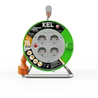 Plastrol Kabeltrommel 20m 4 Steckdosen 230V 16A Schuko 3680