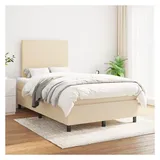 vidaXL Boxspringbett 120 x 200 cm Creme