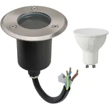 Gtv Außenleuchte Edelstahl schwenkbar IP67 8 W GU10 2000 KG belastbar