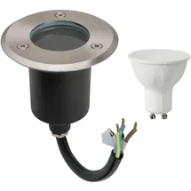 Gtv Außenleuchte Edelstahl schwenkbar IP67 8 W GU10 2000 KG belastbar