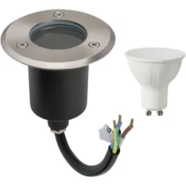 Gtv Außenleuchte Edelstahl schwenkbar IP67 8 W GU10 2000 KG belastbar