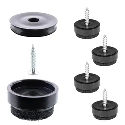 WAGNER QuickClick® Filzgleiter robust NATURAL - zum Schrauben, 4x Basis & Schraube & Einsatz Ø 17 mm, DE Ware - 15785000