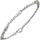 Jobo Panzer-Steg-Armband Silber 21 cm