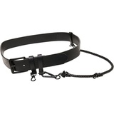 URBAN CLASSICS Imitation Leather Belt With Key Chain in Schwarz, S/M