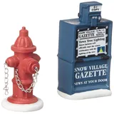 Department 56 Zubehör für Dörfer Feuerhydrant und Zeitungsbox Zubehör Figur 2er Set