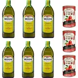 6x Monini Extra Natives Olivenöl 1L nativ olio extravergine di oliva Classico + Italian Gourmet 100% italienische geschälte Tomaten dosen 3x 400g