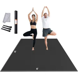 VEVOR Trainingsmatte Rutschfeste Yogamatte Fitnessstudio Gymnastikmatte 2,4x1,8m