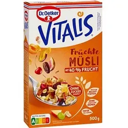 Dr. Oetker Vitalis Früchte ohne Zuckerzusatz Müsli 500,0 g