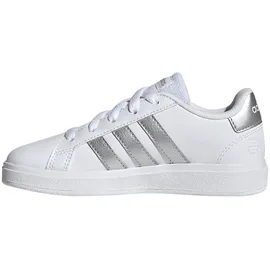 Adidas Grand Court Lifestyle Tennis Lace-Up Kids Cloud White / Matte Silver / Matte Silver 34