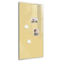 Tulup Magnettafel Memoboard aus Glas 60 x 120 cm Braun