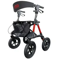 Antar Aluminium Outdoor Rollator rot mit Luftbereifung