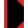 Bantex Notizbuch Chinakladde A5 kariert, schwarz/rot Hardcover 192 Seiten, 1 St.