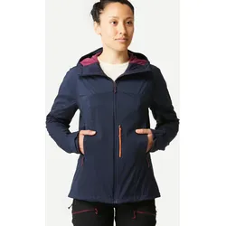 Softshelljacke Damen winddicht Trekking - MT900 marineblau asphaltblau XS