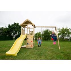 Spielturm WENDI TOYS „Wendi Toys Giraffe“ Spieltürme bunt (natur, gelb, rot) Kinder Spielturm BxTxH: 340x280x270 cm