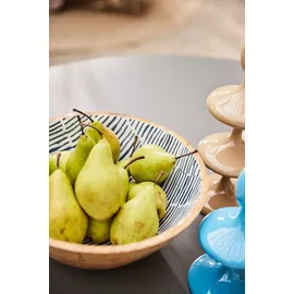 Zeller Schale Mangoholz blau Ø 30 cm 6 cm