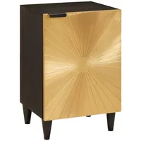 VidaXL Badezimmer Schrank mit Regal Schwarz und Gold 38