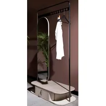 JVmoebel Kleiderständer mit Ovalspiegel Beige
