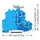 WAGO 2000-2239/099-000 Doppelstock-Durchgangsklemme 4.20mm Zugfeder Belegung: N Blau 50St.
